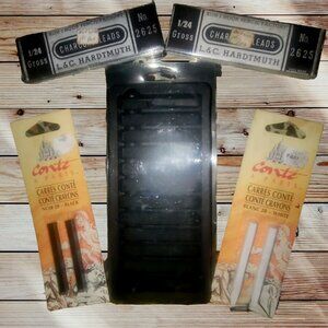 Lot of Drawing CHARCOALS Art Supplies (New & Vintage)